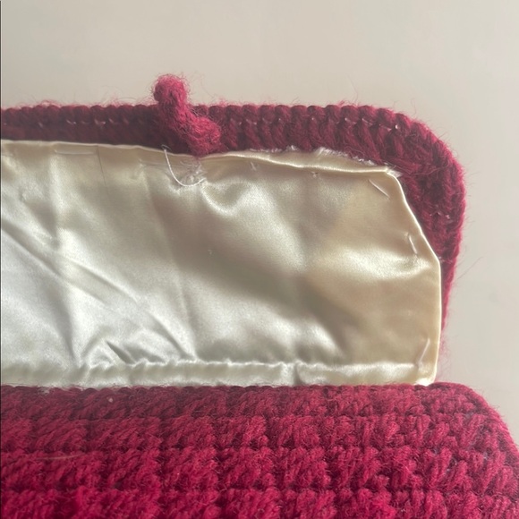 Vintage handmade Elegant Red Clutch Bag - Picture 11 of 12